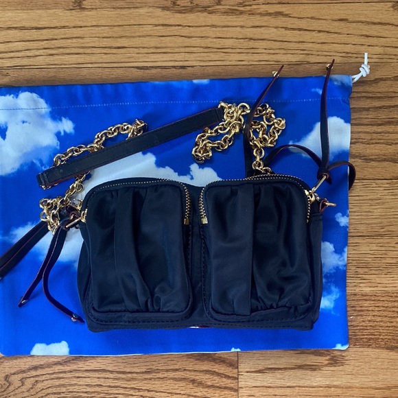 MZ Wallace Black Nylon Chain Evening Bag - Picture 12 of 15